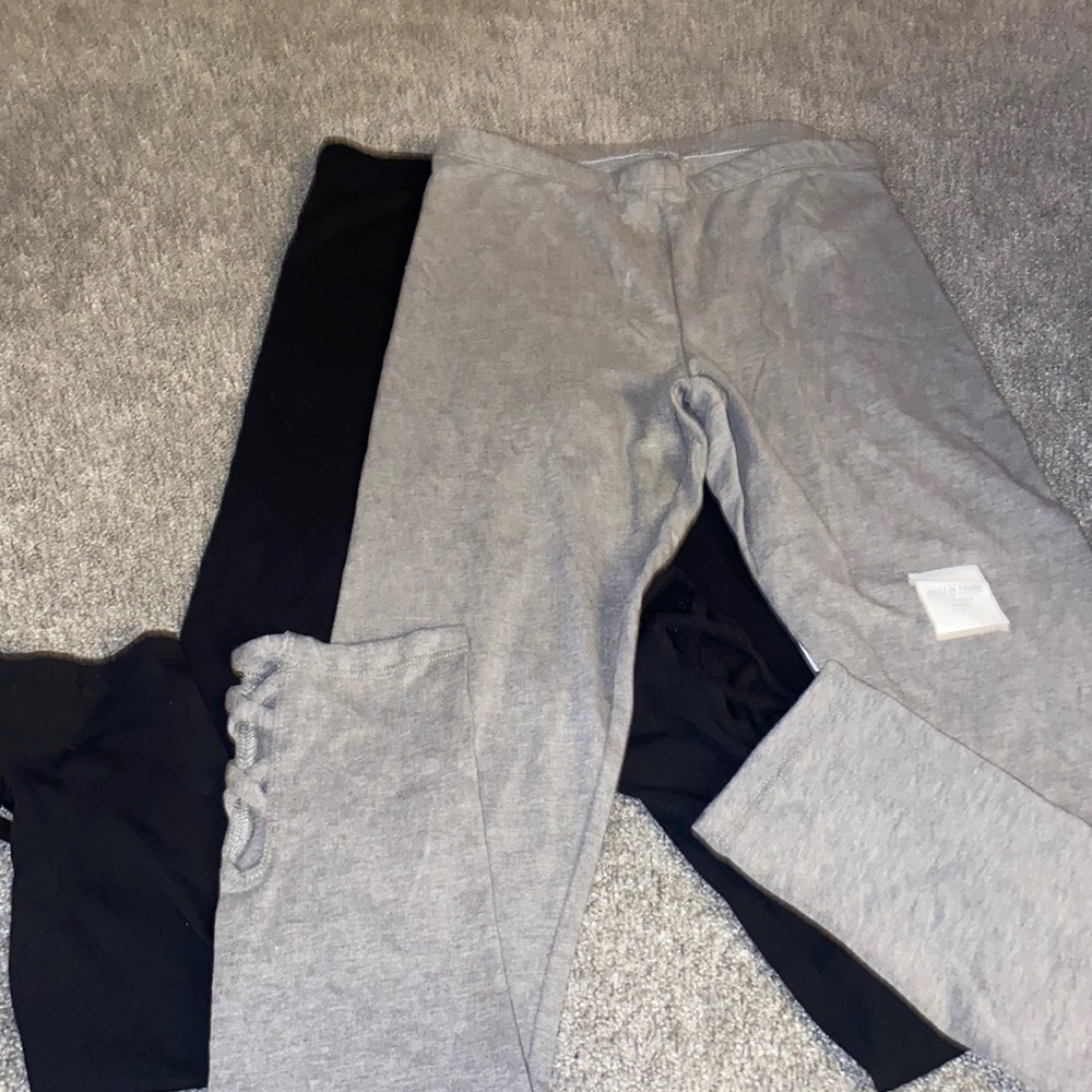 Two pairs of girls lattice leggings